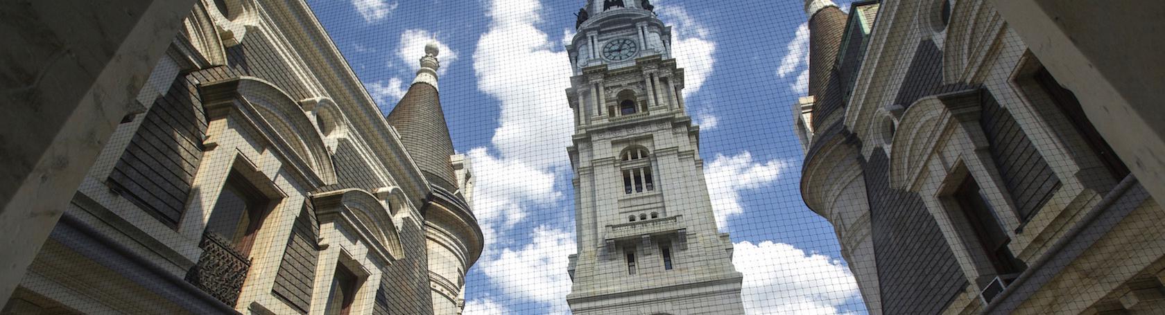 City hall buildings in Philadelphia, PA